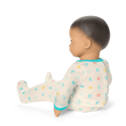 Bitty Baby® Doll #4 with black hair in Pastel Blue S8