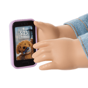 Purple Pom Phone & Accessories for 18-inch Dolls W9