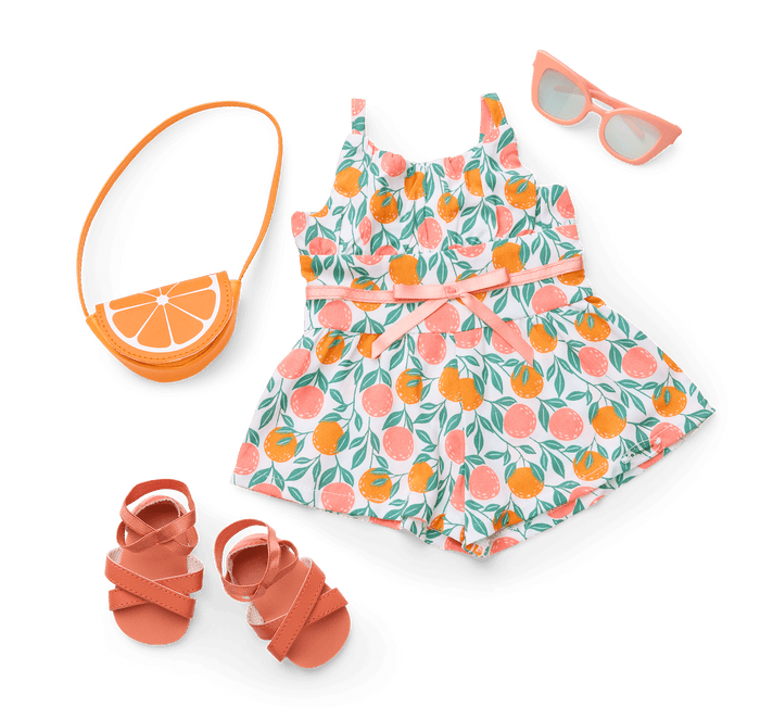Orange You Glad It's Summer Outfit for 18-inch Dolls Q3