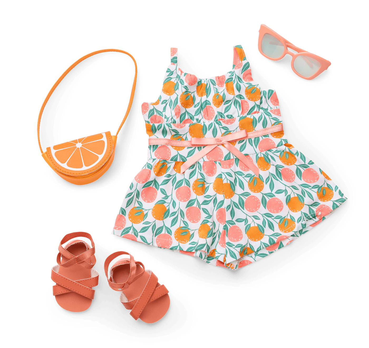 Orange You Glad It's Summer Outfit for 18-inch Dolls K8