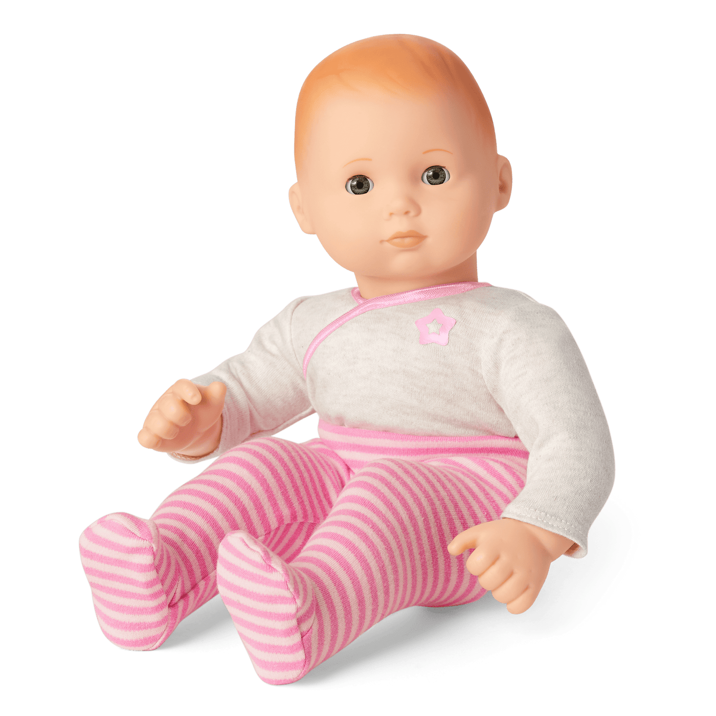 Bitty Baby® Doll #6 with red hair in Pretty Pink X1
