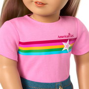 Truly Me™ 18-inch Doll #100 with straight layered blonde hair K1
