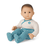 Bitty Baby® Doll #2 with brown hair in Soft Blue T2