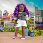 Truly Me™ 18-inch Doll #91 with curly purple hair L0