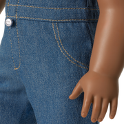 Western Flowers Denim Jumpsuit for 18-inch Dolls A3