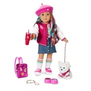 Truly Me™ 18-inch Doll #101 with wavy caramel hair D1