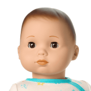 Bitty Baby® Doll #2 with brown hair in Pastel Blue C4