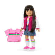 Truly Me™ 18-inch Doll #130 with straight black-brown hair H1