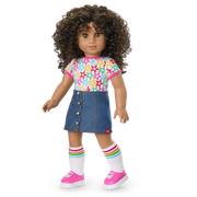 Truly Me™ 18-inch Doll #132 with curly dark-brown hair C7