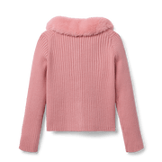 American Girl® x Janie and Jack Rosy Ribbed Cardigan for Girls A7