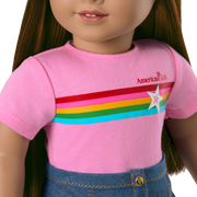 Truly Me™ 18-inch Doll #122 with straight dark-brown hair T8