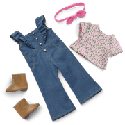 Western Flowers Denim Jumpsuit for 18-inch Dolls A3