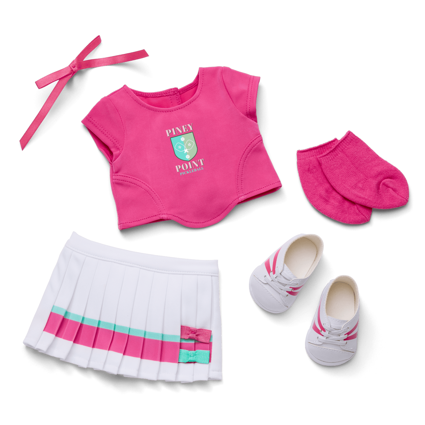 Raquel's™ Piney Point Pickleball Outfit for 18-inch Dolls (Girl of the Year™ 2026) Z7