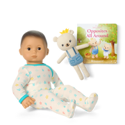 Bitty Baby® Doll #4 with black hair in Pastel Blue S8