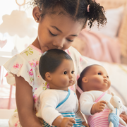 Bitty Baby® Doll #1 with black hair in Soft Blue W5