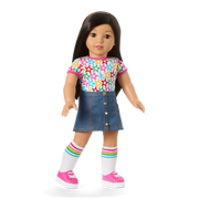 Truly Me™ 18-inch Doll #124 with straight black-brown hair N0