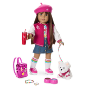 Truly Me™ 18-inch Doll #122 with straight dark-brown hair L6