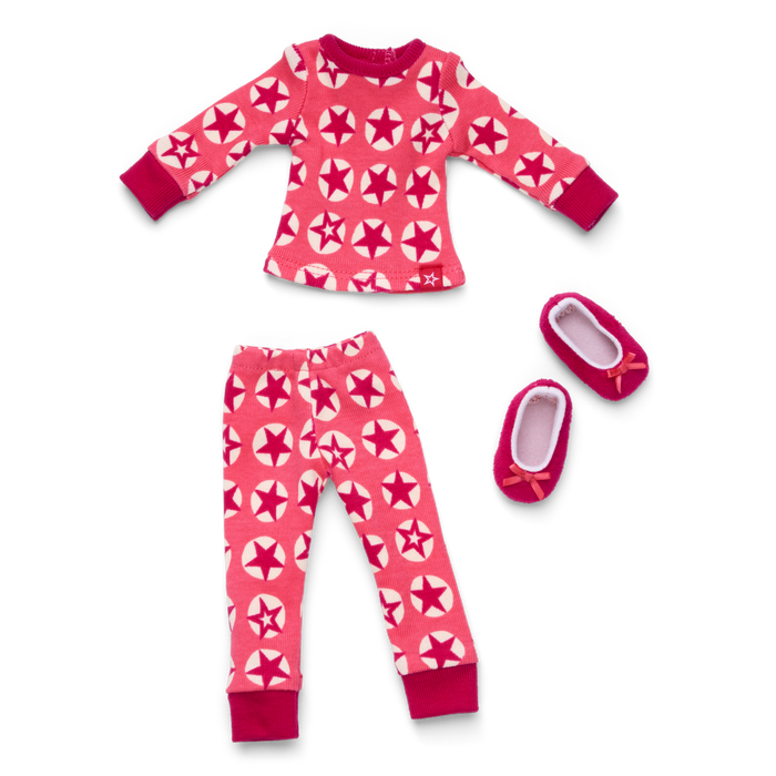 American Girl® x Hanna Andersson Berry Bright Stars Pajamas for 14.5-inch Dolls K3
