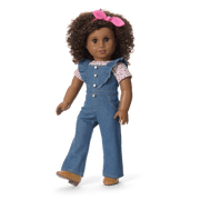 Western Flowers Denim Jumpsuit for 18-inch Dolls A3