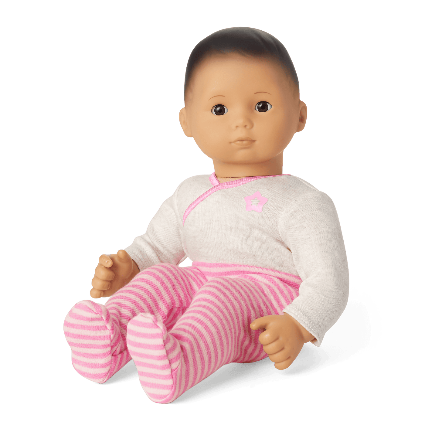 Bitty Baby® Doll #4 with black hair in Pretty Pink Z2