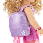 Colorful Teddy Bear Backpack & Accessory Set for 18-inch Dolls Y4