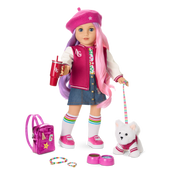 Truly Me™ 18-inch Doll #116 with wavy purple-and-pink hair P7