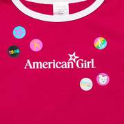 Matching AG™ Grin Pins Ringer Tee Set for Girls & 18-inch Dolls F4