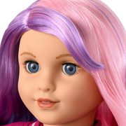 Truly Me™ 18-inch Doll #116 with wavy purple-and-pink hair P7