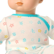 Bitty Baby® Doll #2 with brown hair in Pastel Blue C4
