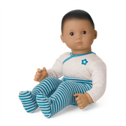 Bitty Baby® Doll #5 with dark brown hair in Soft Blue G8