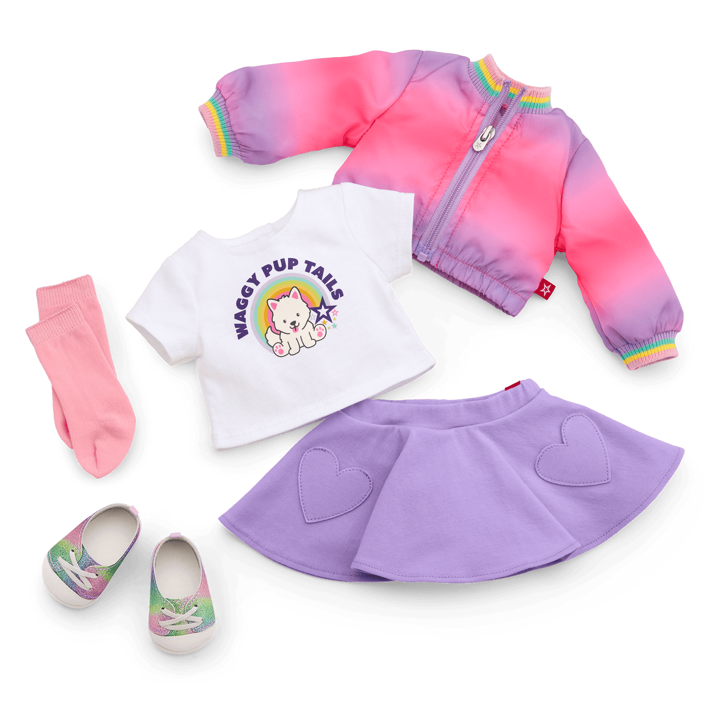Summer’s™ Waggy Pup Tails™ Outfit for 18-inch Dolls (Girl of the Year™ 2025) B9