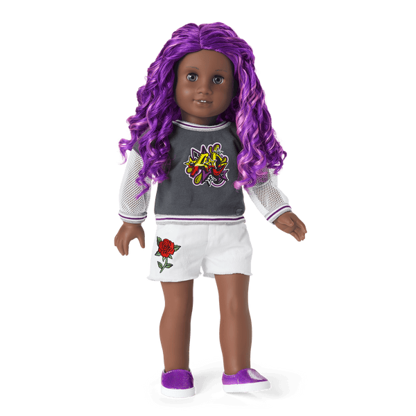 Truly Me™ 18-inch Doll #91 with curly purple hair L0