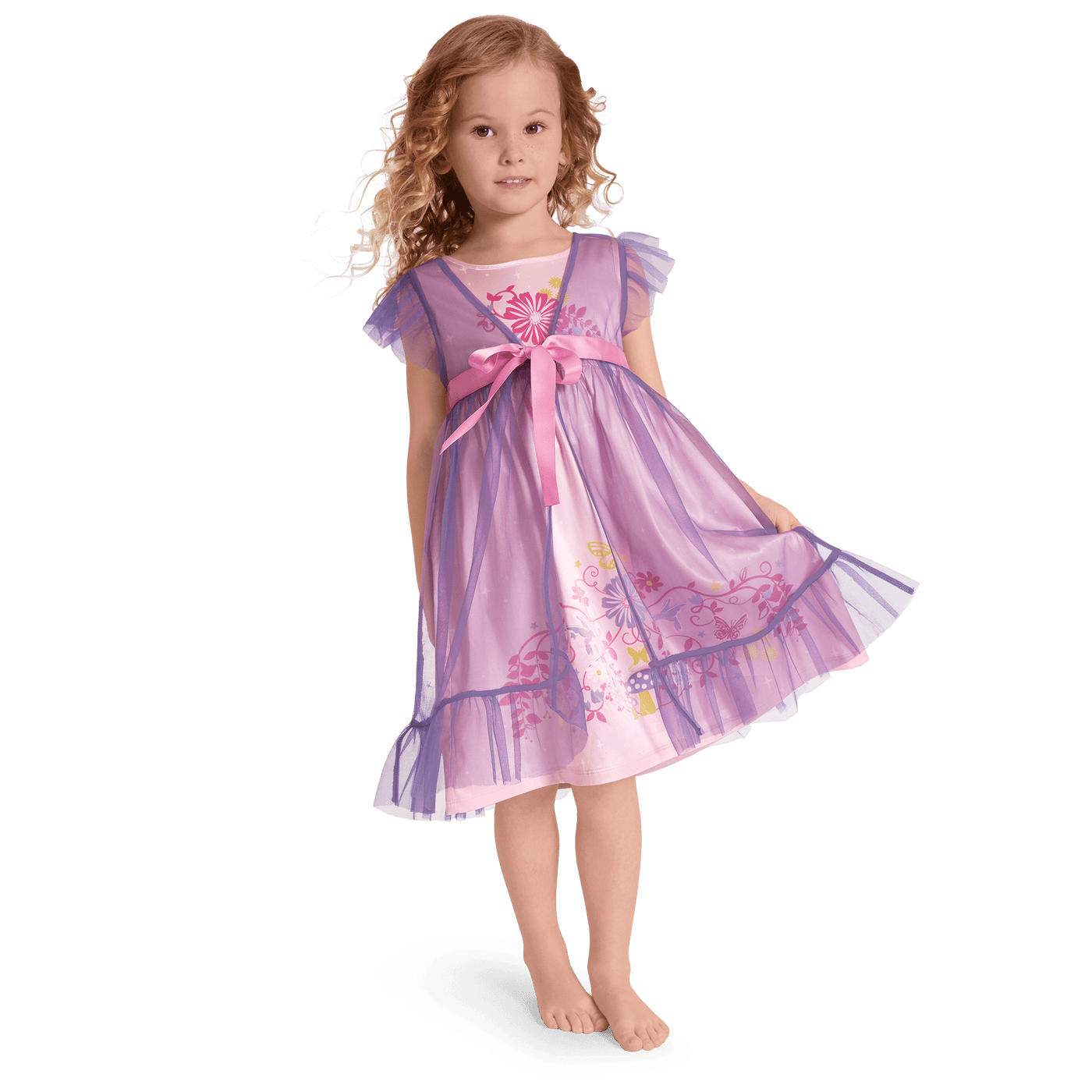 Royal Ruffles Nightie & Robe for Little Girls X7