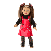 Nicki’s™ Red Vinyl Jumper Outfit for 18-inch Dolls (Historical Characters) R7