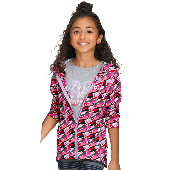 Feeling Fierce Print Jacket for Girls E8