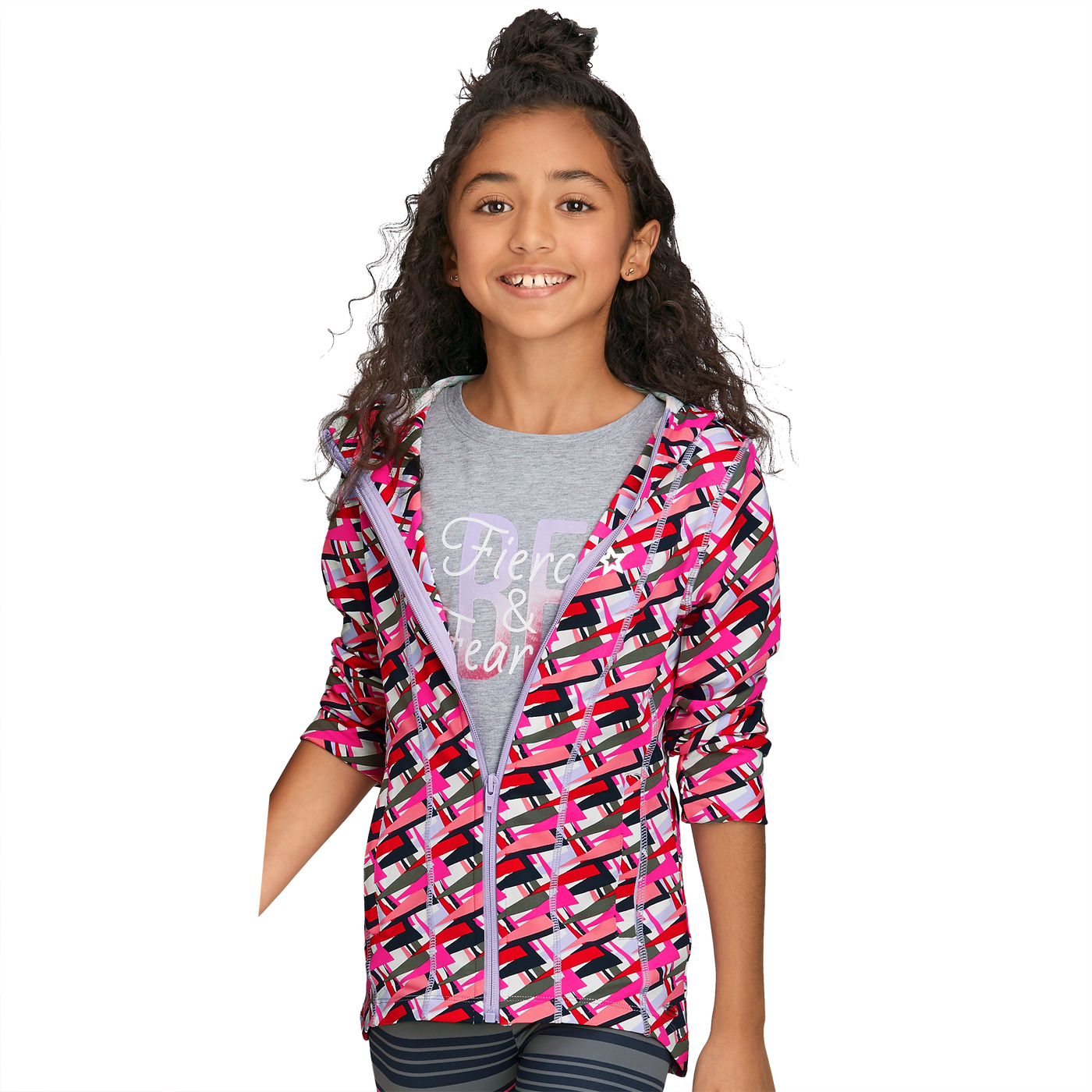 Feeling Fierce Print Jacket for Girls Q7