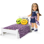 Nicki’s™ Bed & Animal-Print Bedding Set for 18-inch Dolls (Historical Characters) G9