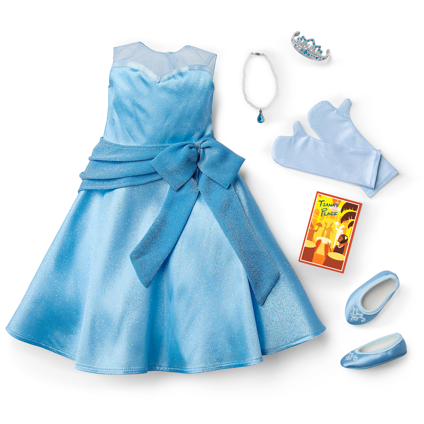 American Girl® Disney Princess Tiana Evening Star Dress & Accessories for 18-inch Dolls I0