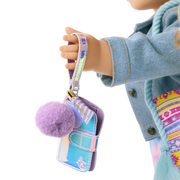 Purple Pom Phone & Accessories for 18-inch Dolls W9