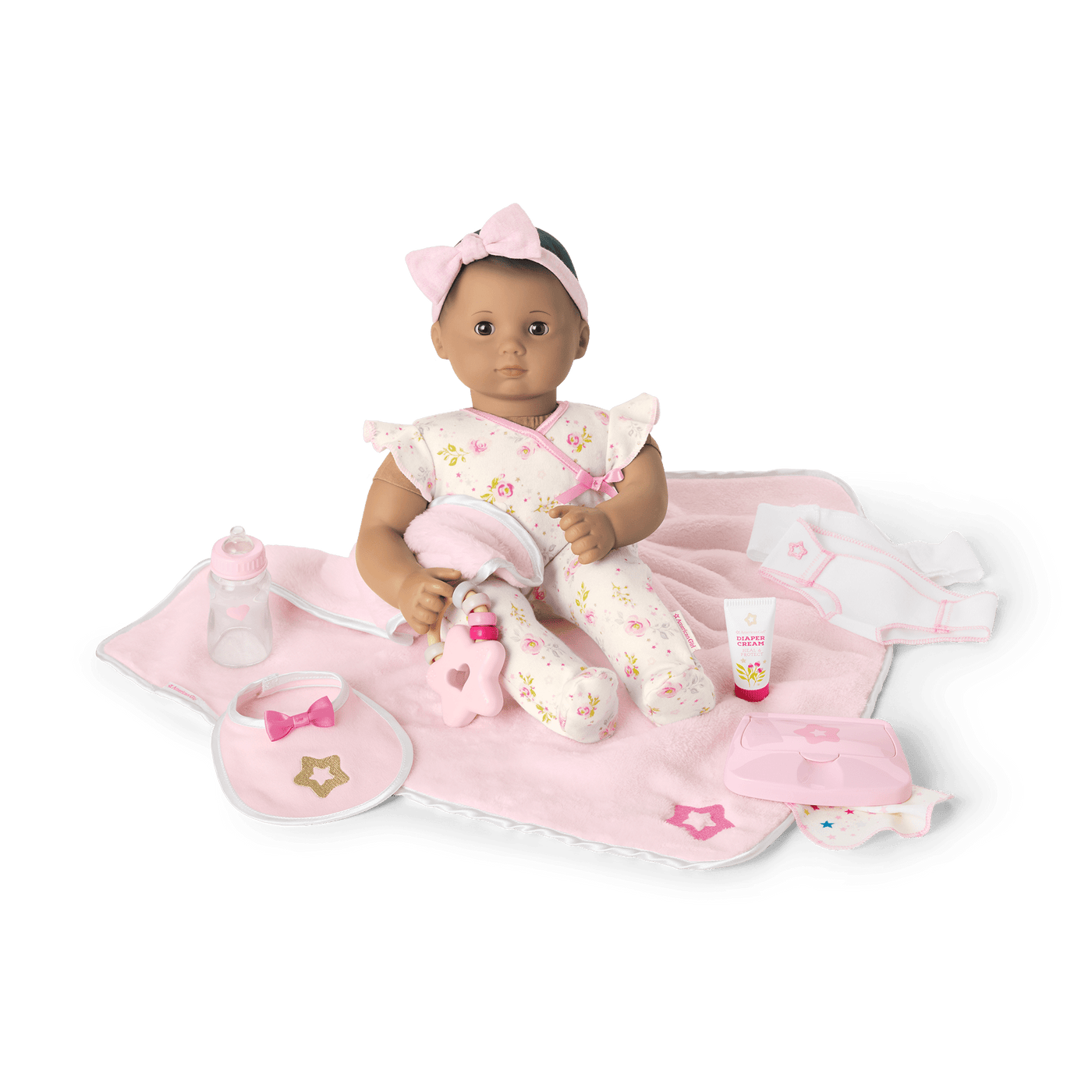 Bitty Baby® Doll #5 with brown hair Care & Play Set C2