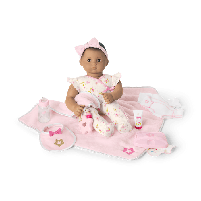 Bitty Baby® Doll #5 with brown hair Care & Play Set C2