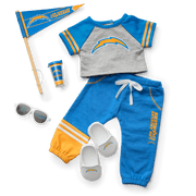 American Girl® x NFL Los Angeles Chargers Fan Outfit & Accessories for 18-inch Dolls W0