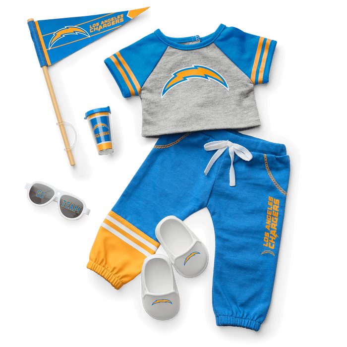 American Girl® x NFL Los Angeles Chargers Fan Outfit & Accessories for 18-inch Dolls W0