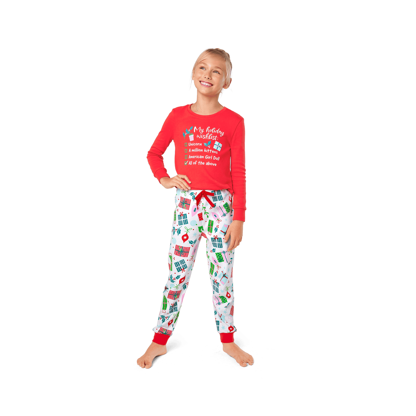 Holiday Wish List PJs for Girls X1