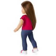 Matching AG™ Grin Pins Ringer Tee Set for Girls & 18-inch Dolls F4
