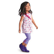 Playful Floral Leggings for Little Girls T6