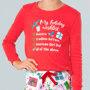 Holiday Wish List PJs for Girls X1