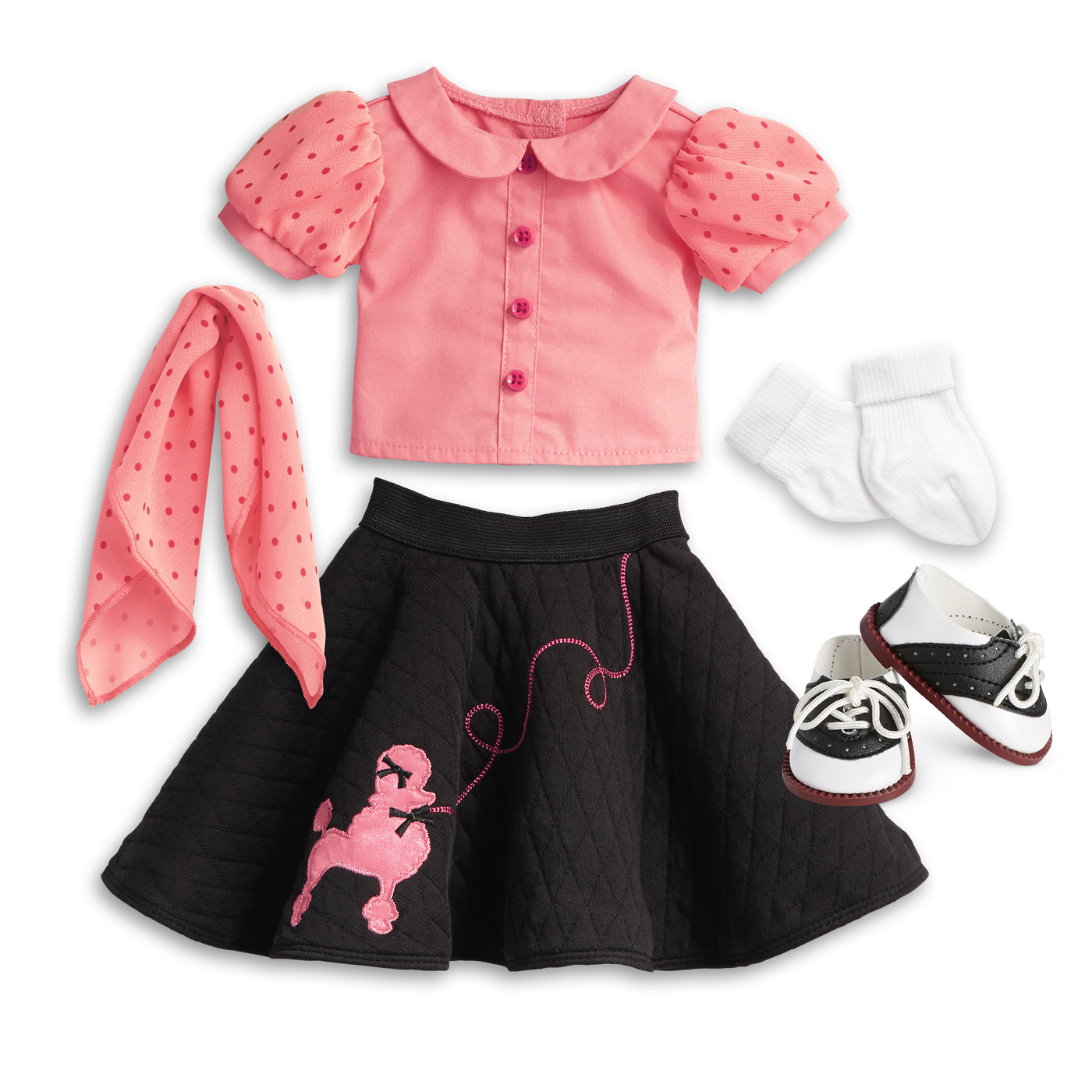 Maryellen's™ Poodle Skirt Outfit for 18-inch Dolls (Historical Characters) X0