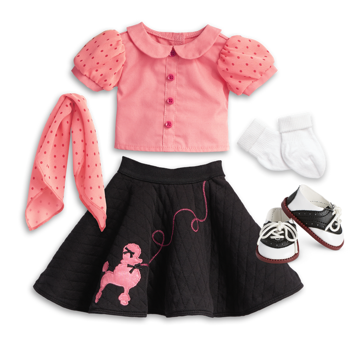 Maryellen's™ Poodle Skirt Outfit for 18-inch Dolls (Historical Characters) X0