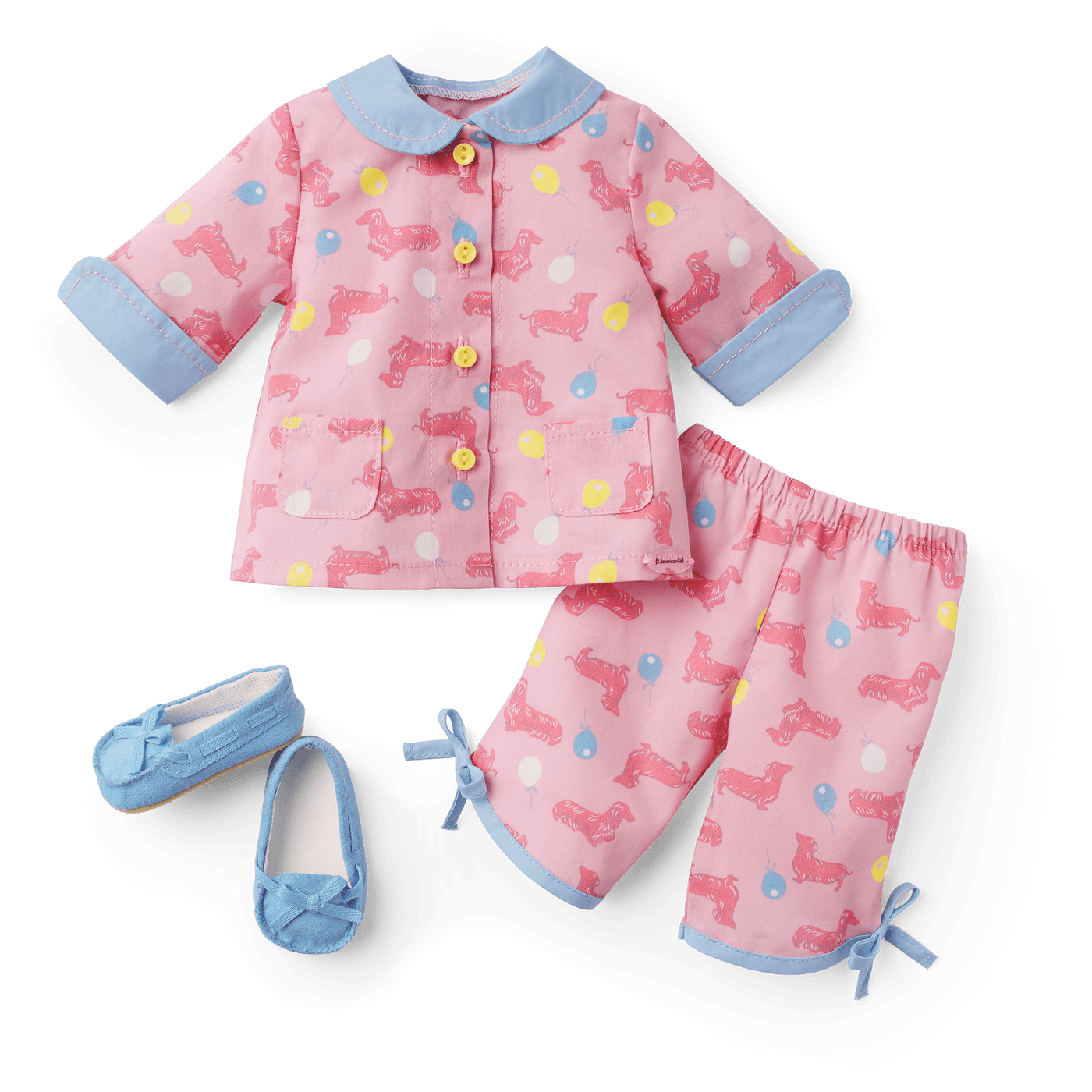 Maryellen’s™ Dachshund Pajamas for 18-inch Dolls (Historical Characters) V8